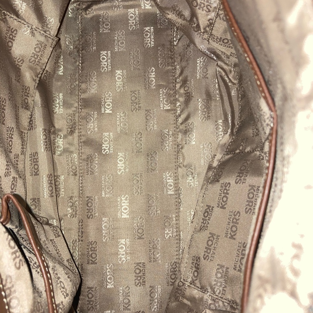 Michael Kors Brown Logo Satchel - Picture 10 of 16
